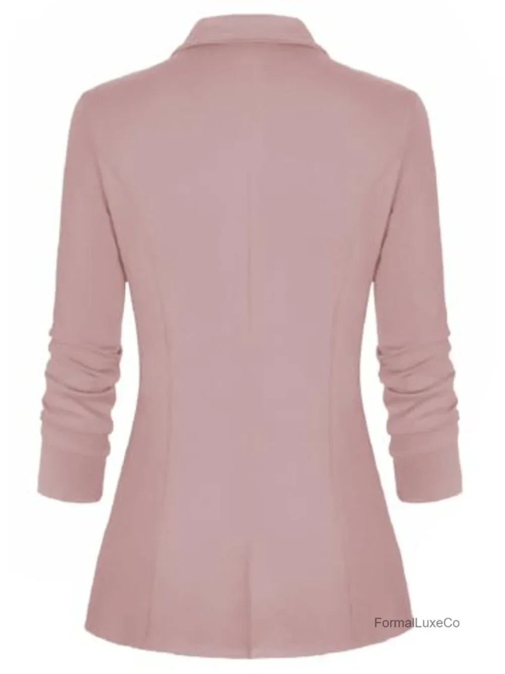 Long Sleeve Open Front Blazer Cardigan with Zipper Pockets